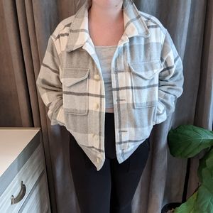 AE Plaid Bomber Jacket